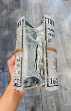 Load image into Gallery viewer, 💲Dollar Bill Rhinestone Clutch in Silver💲