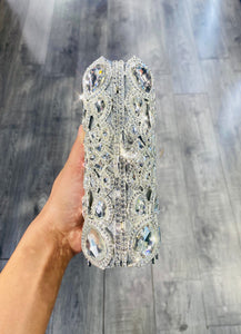 💧Teardrop Rhinestone Clutch in Silver💧