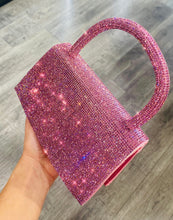 Load image into Gallery viewer, Top Handle Rhinestone Purse in Pink