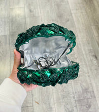 Load image into Gallery viewer, ✳️Green Rhinestone Begonia Flower Clutch✳️