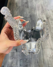 Load image into Gallery viewer, 🎻”World’s Smallest Violin”🎻 Clutch in Silver Rhinestones