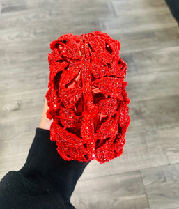 Red Rhinestone Begonia Flower Clutch🥀