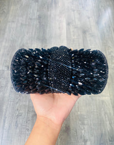 🖤Jet-Black Rhinestone Clutch🖤