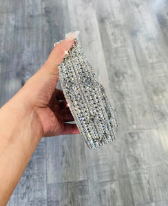 🎻”World’s Smallest Violin”🎻 Clutch in Silver Rhinestones