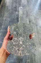 Load image into Gallery viewer, 🎻”World’s Smallest Violin”🎻 Clutch in Silver Rhinestones