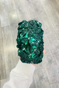 ✳️Green Rhinestone Begonia Flower Clutch✳️