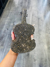 Load image into Gallery viewer, 🎻”World’s Smallest Violin”🎻 Rhinestone Clutch in Gunmetal Grey