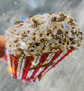 Popcorn Rhinestone Clutch