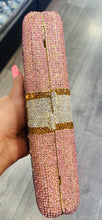 Load image into Gallery viewer, 10k Bill Bag in Pink &amp; Gold Rhinestones