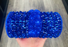 Load image into Gallery viewer, Saaphire Blue Rhinestone Clutch