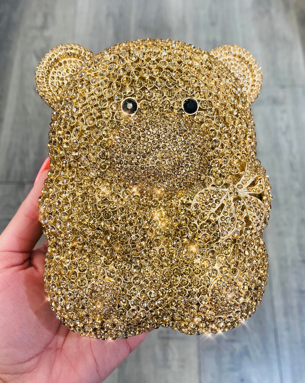 Gold Teddy Bear Clutch