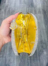 Load image into Gallery viewer, Blue Eye Rhinestone Clutch Gold