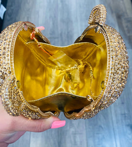 Gold Teddy Bear Clutch