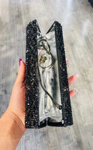 Load image into Gallery viewer, Tube Clutch Black Rhinestones