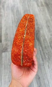 Orange Slice Rhinestone Clutch