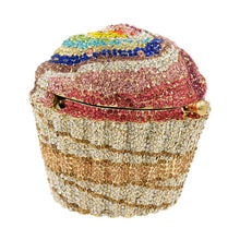 Load image into Gallery viewer, Rainbow Cupcake Crystal Clutch