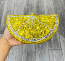 Load image into Gallery viewer, Lemon Slice Rhinestone Purse