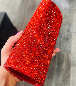 Strawberry Red Rhinestone Clutch