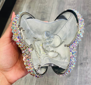 Rhinestone Heart Purse in AB Crystals