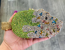 Load image into Gallery viewer, Ice Cream Popsicle Rhinestone Clutch in Light Green