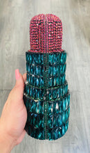 Load image into Gallery viewer, Pink &amp; Green Lipstick Clutch