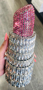 Lipstick Crystal Clutch