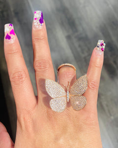 Fluttering Butterfly Ring RoseGold