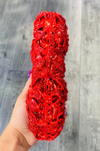 Red Roses Rhinestone Clutch