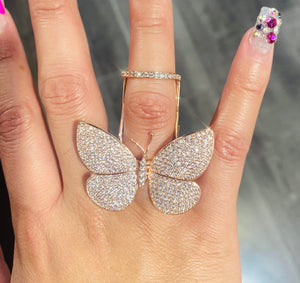 Fluttering Butterfly Ring RoseGold