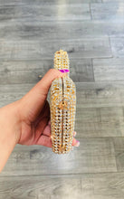 Load image into Gallery viewer, Gun Shaped Rhinestone Clutch Gold 