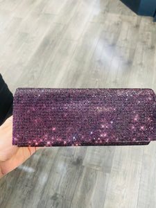 Purple Grape Rhinestone Clutch