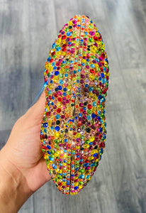 Lip-Shaped Clutch in Multi Color Rhinestones