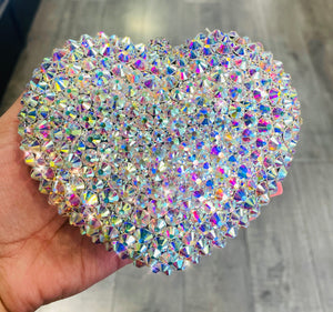 Rhinestone Heart Purse in AB Crystals