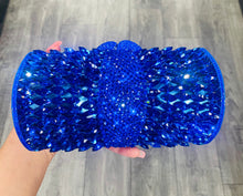 Load image into Gallery viewer, Saaphire Blue Rhinestone Clutch