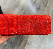 Load image into Gallery viewer, Strawberry Red Rhinestone Clutch