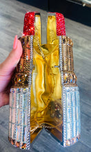 Load image into Gallery viewer, Red &amp; Gold Swarvoski Lipstick-Shaped Clutch