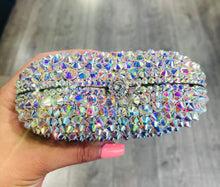 Load image into Gallery viewer, Rhinestone Heart Purse in AB Crystals