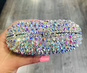 Rhinestone Heart Purse in AB Crystals