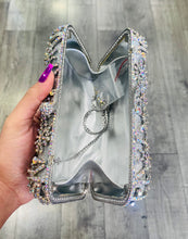 Load image into Gallery viewer, Silver Evening Bag in AB Crystals