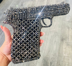 Black Gun Shaped Clutch