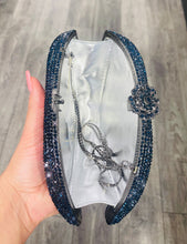 Load image into Gallery viewer, Evil Eye Rhinestone Clutch Blue 