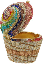 Load image into Gallery viewer, Rainbow Cupcake Crystal Clutch