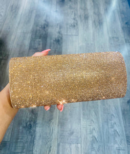 Champagne Rhinestone Clutch