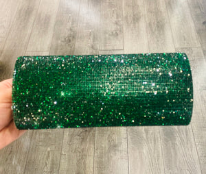 Green Apple Rhinestone Clutch