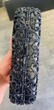 Load image into Gallery viewer, Rhinestone Satin Evening Bag Black