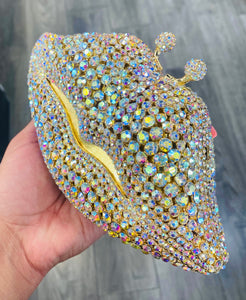 Lip-Shaped Clutch AB Crystals