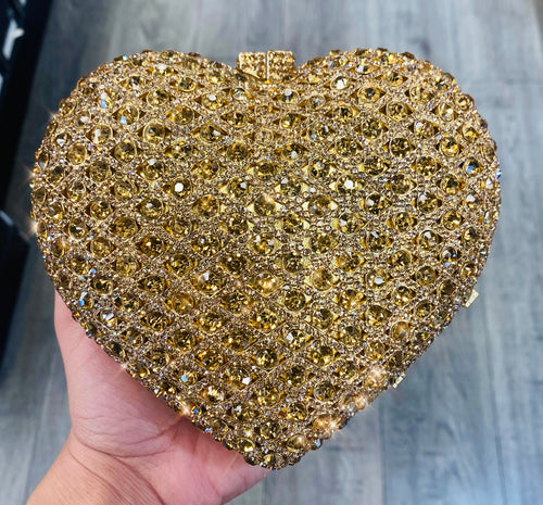 Heart Gold Clutch