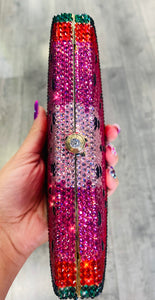 Pink & Red Watermelon Rhinestone Clutch