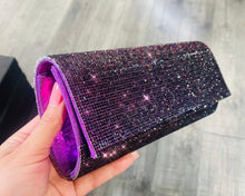 Load image into Gallery viewer, Purple Grape Rhinestone Clutch