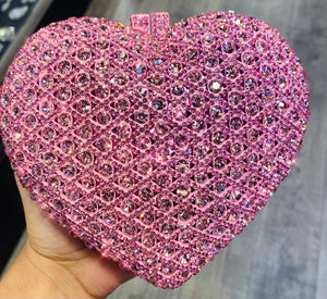 Pink Heart Shaped Clutch